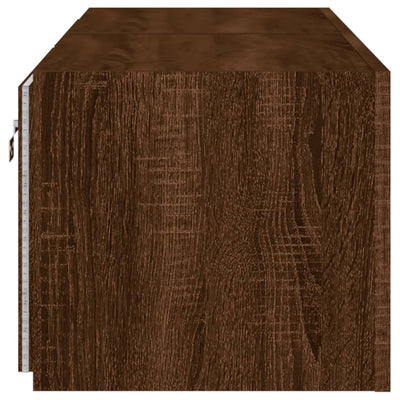 TV-seinäkaapit LED-valoilla 2 kpl ruskea tammi 60x35x31 cm