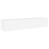 TV-seinäkaapit LED-valoilla 2 kpl valkoinen 80x35x31 cm