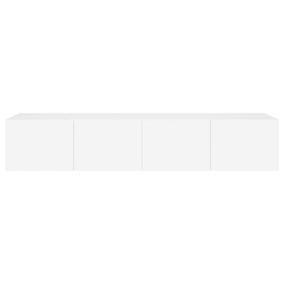 TV-seinäkaapit LED-valoilla 2 kpl valkoinen 80x35x31 cm