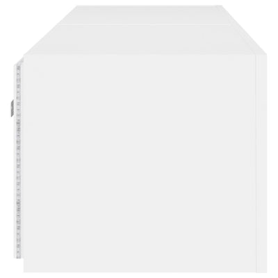 TV-seinäkaapit LED-valoilla 2 kpl valkoinen 80x35x31 cm