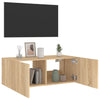 TV-seinäkaappi LED-valoilla Sonoma-tammi 80x35x31 cm
