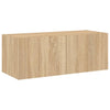 TV-seinäkaappi LED-valoilla Sonoma-tammi 80x35x31 cm