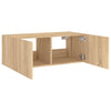 TV-seinäkaappi LED-valoilla Sonoma-tammi 80x35x31 cm