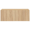 TV-seinäkaappi LED-valoilla Sonoma-tammi 80x35x31 cm