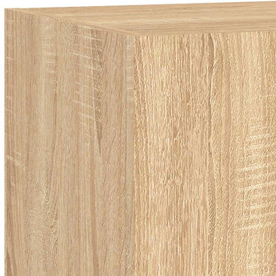 Sonoma-tammi tv-seinäkaapit Genutu 80x35x31cm (led-valoilla 2 kpl)