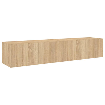 TV-seinäkaapit LED-valoilla 2 kpl Sonoma-tammi 80x35x31 cm
