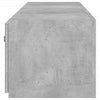 TV-seinäkaapit LED-valoilla 2 kpl betoninharmaa 80x35x31 cm