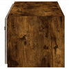 TV-seinäkaappi LED-valoilla savutammi 80x35x31 cm