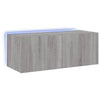 TV-seinäkaappi LED-valoilla harmaa Sonoma 80x35x31 cm