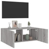 TV-seinäkaappi LED-valoilla harmaa Sonoma 80x35x31 cm
