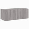TV-seinäkaappi LED-valoilla harmaa Sonoma 80x35x31 cm
