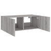 TV-seinäkaappi LED-valoilla harmaa Sonoma 80x35x31 cm