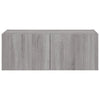 TV-seinäkaappi LED-valoilla harmaa Sonoma 80x35x31 cm