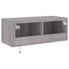TV-seinäkaappi LED-valoilla harmaa Sonoma 80x35x31 cm