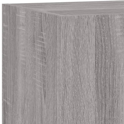 Harmaa tv-seinäkaapit led-valoilla Genutu 80x35x31cm (2 kpl sonoma)