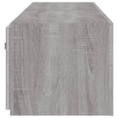 TV-seinäkaapit LED-valoilla 2 kpl harmaa Sonoma 80x35x31 cm