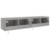 TV-seinäkaapit LED-valoilla 2 kpl harmaa Sonoma 80x35x31 cm
