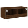 TV-seinäkaappi LED-valoilla ruskea tammi 80x35x31 cm