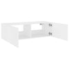 TV-seinäkaappi LED-valoilla valkoinen 100x35x31 cm