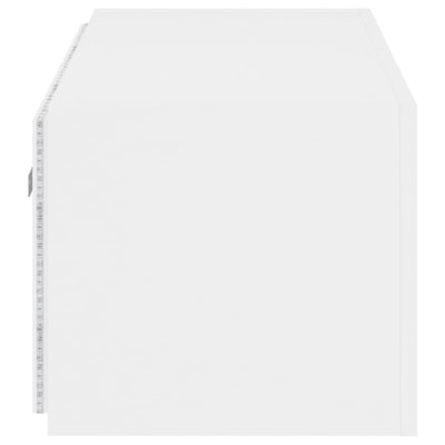 TV-seinäkaappi LED-valoilla valkoinen 100x35x31 cm