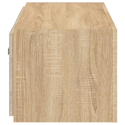 TV-seinäkaappi LED-valoilla Sonoma-tammi 100x35x31 cm