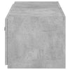 TV-seinäkaappi LED-valoilla betoninharmaa 100x35x31 cm