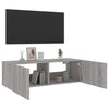 TV-seinäkaappi LED-valoilla harmaa Sonoma 100x35x31 cm