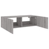 TV-seinäkaappi LED-valoilla harmaa Sonoma 100x35x31 cm