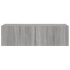 TV-seinäkaappi LED-valoilla harmaa Sonoma 100x35x31 cm