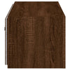 TV-seinäkaappi LED-valoilla ruskea tammi 100x35x31 cm