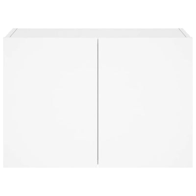 TV-seinäkaappi LED-valoilla valkoinen 60x35x41 cm