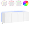 TV-seinäkaapit LED-valoilla 2 kpl valkoinen 60x35x41 cm