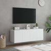 TV-seinäkaapit LED-valoilla 2 kpl valkoinen 60x35x41 cm