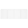 TV-seinäkaapit LED-valoilla 2 kpl valkoinen 60x35x41 cm