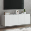 TV-seinäkaapit LED-valoilla 2 kpl valkoinen 60x35x41 cm