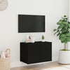 TV-seinäkaappi LED-valoilla musta 60x35x41 cm