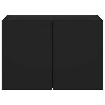 TV-seinäkaappi LED-valoilla musta 60x35x41 cm