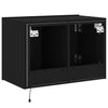 TV-seinäkaappi LED-valoilla musta 60x35x41 cm