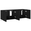 TV-seinäkaapit LED-valoilla 2 kpl musta 60x35x41 cm