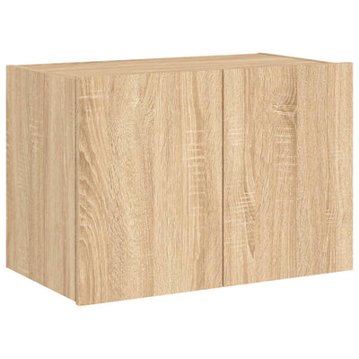 TV-seinäkaappi LED-valoilla Sonoma-tammi 60x35x41 cm