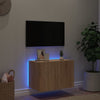 TV-seinäkaappi LED-valoilla Sonoma-tammi 60x35x41 cm