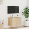 TV-seinäkaappi LED-valoilla Sonoma-tammi 60x35x41 cm
