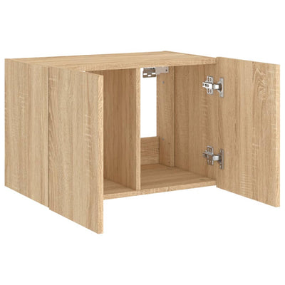 TV-seinäkaappi LED-valoilla Sonoma-tammi 60x35x41 cm
