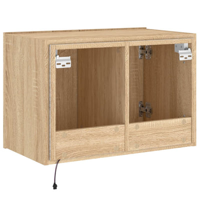 TV-seinäkaappi LED-valoilla Sonoma-tammi 60x35x41 cm