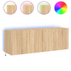 TV-seinäkaapit LED-valoilla 2 kpl Sonoma-tammi 60x35x41 cm