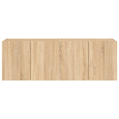 TV-seinäkaapit LED-valoilla 2 kpl Sonoma-tammi 60x35x41 cm