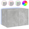 TV-seinäkaappi LED-valoilla betoninharmaa 60x35x41 cm
