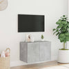 TV-seinäkaappi LED-valoilla betoninharmaa 60x35x41 cm
