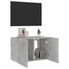 TV-seinäkaappi LED-valoilla betoninharmaa 60x35x41 cm