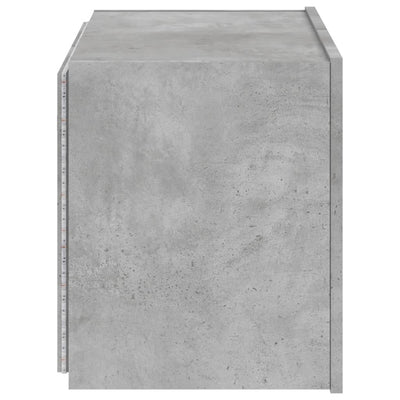 TV-seinäkaappi LED-valoilla betoninharmaa 60x35x41 cm